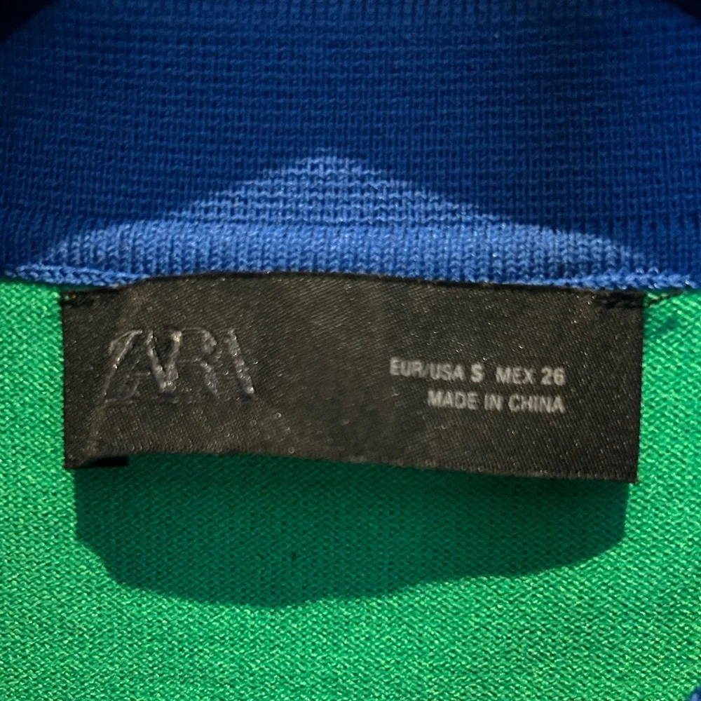 Zara Contrast Knit Short Sleeve Polo Shirt - Picture 12 of 13